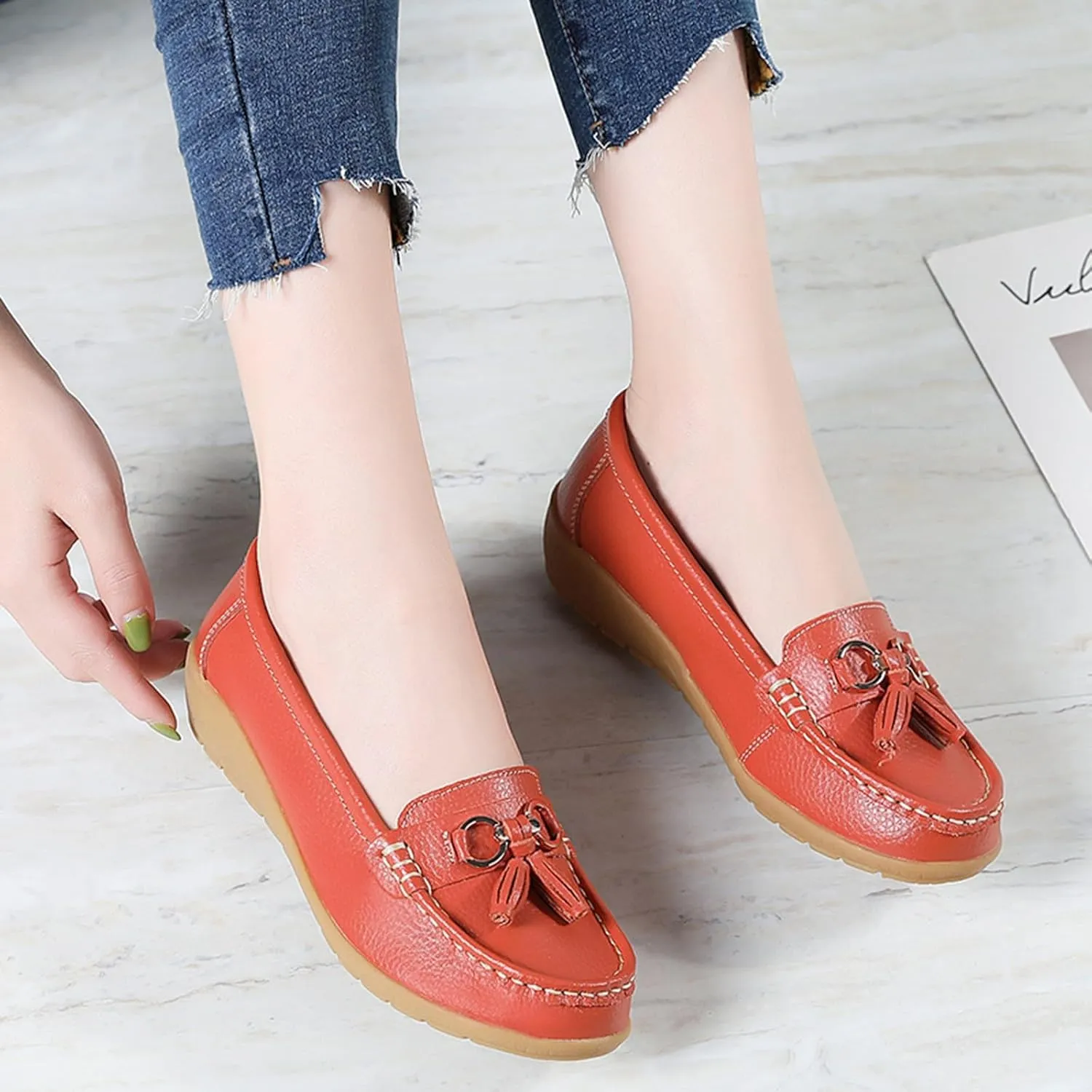 Womens Flats Shoes Comfortable Loafers Walking Shoes Slip On Work Shoes Comfort Work Shoes Dressy Office Shoes