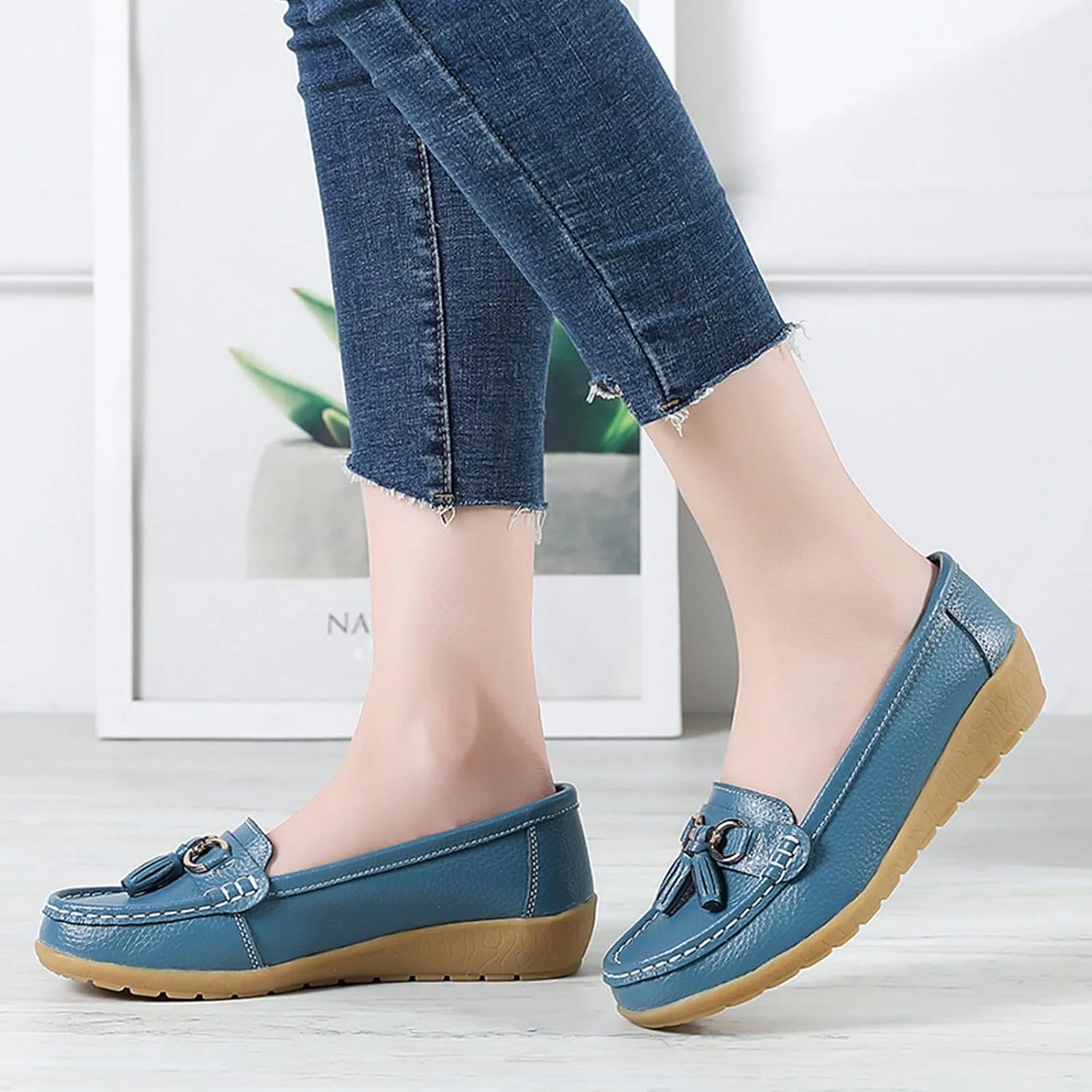 Womens Flats Shoes Comfortable Loafers Walking Shoes Slip On Work Shoes Comfort Work Shoes Dressy Office Shoes