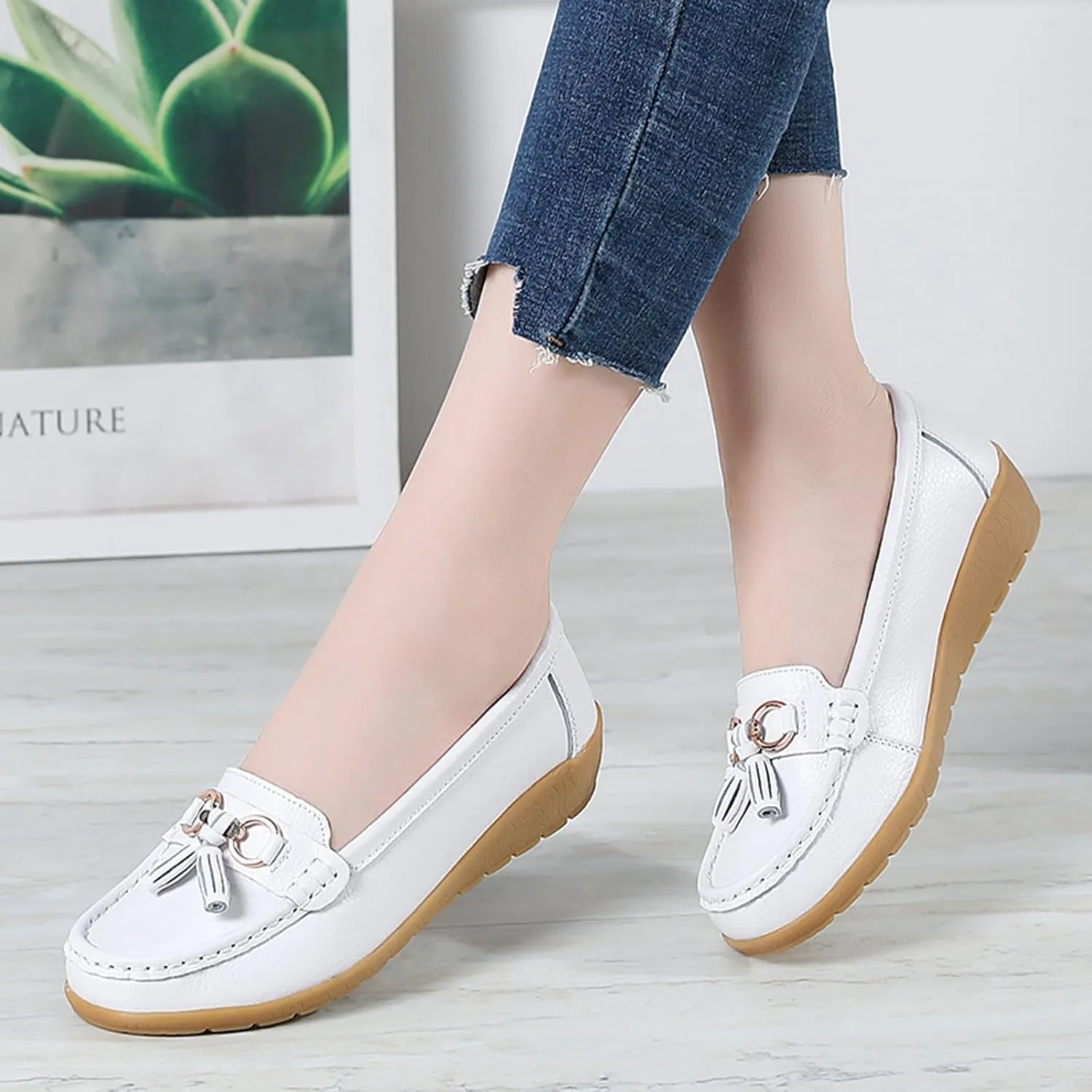 Womens Flats Shoes Comfortable Loafers Walking Shoes Slip On Work Shoes Comfort Work Shoes Dressy Office Shoes