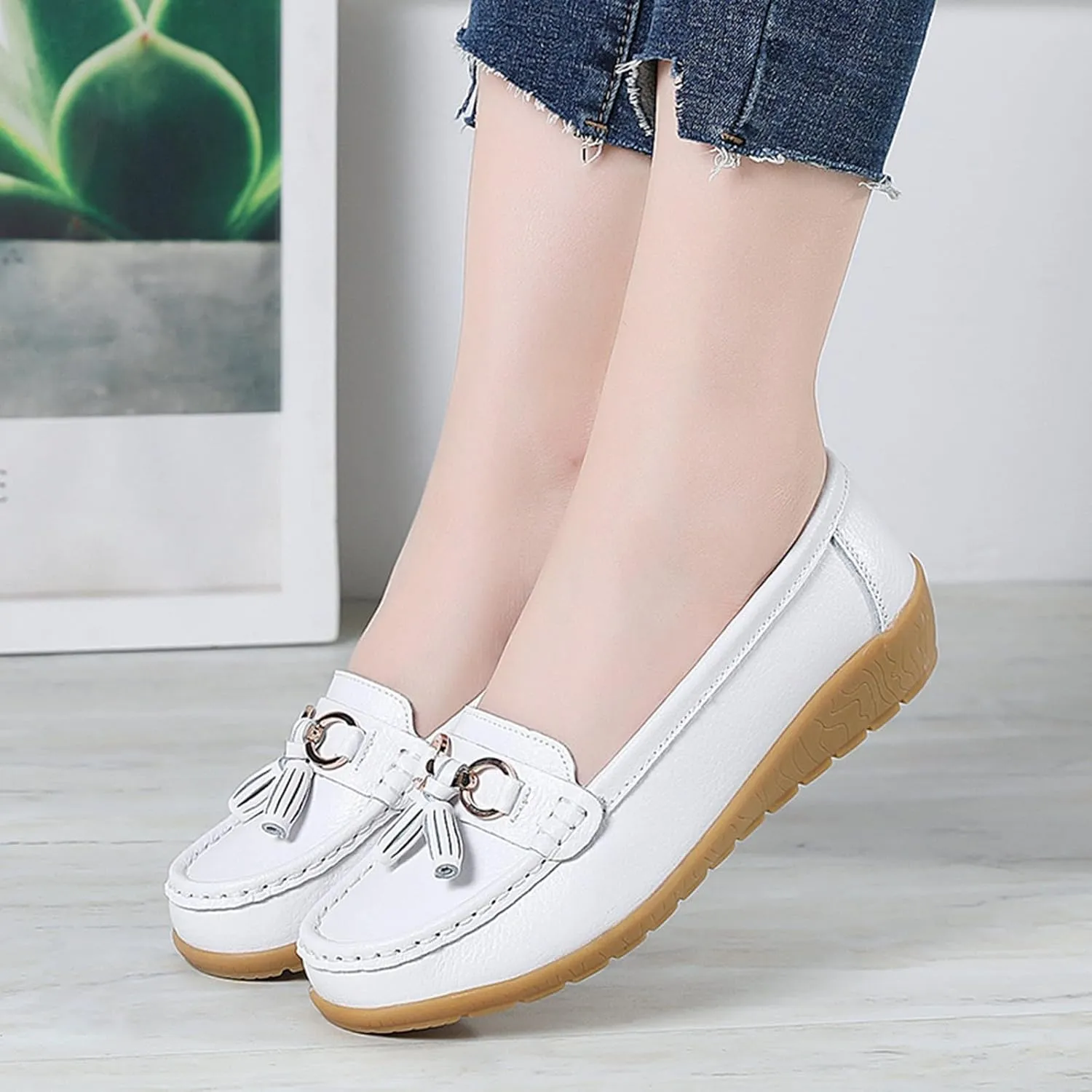 Womens Flats Shoes Comfortable Loafers Walking Shoes Slip On Work Shoes Comfort Work Shoes Dressy Office Shoes
