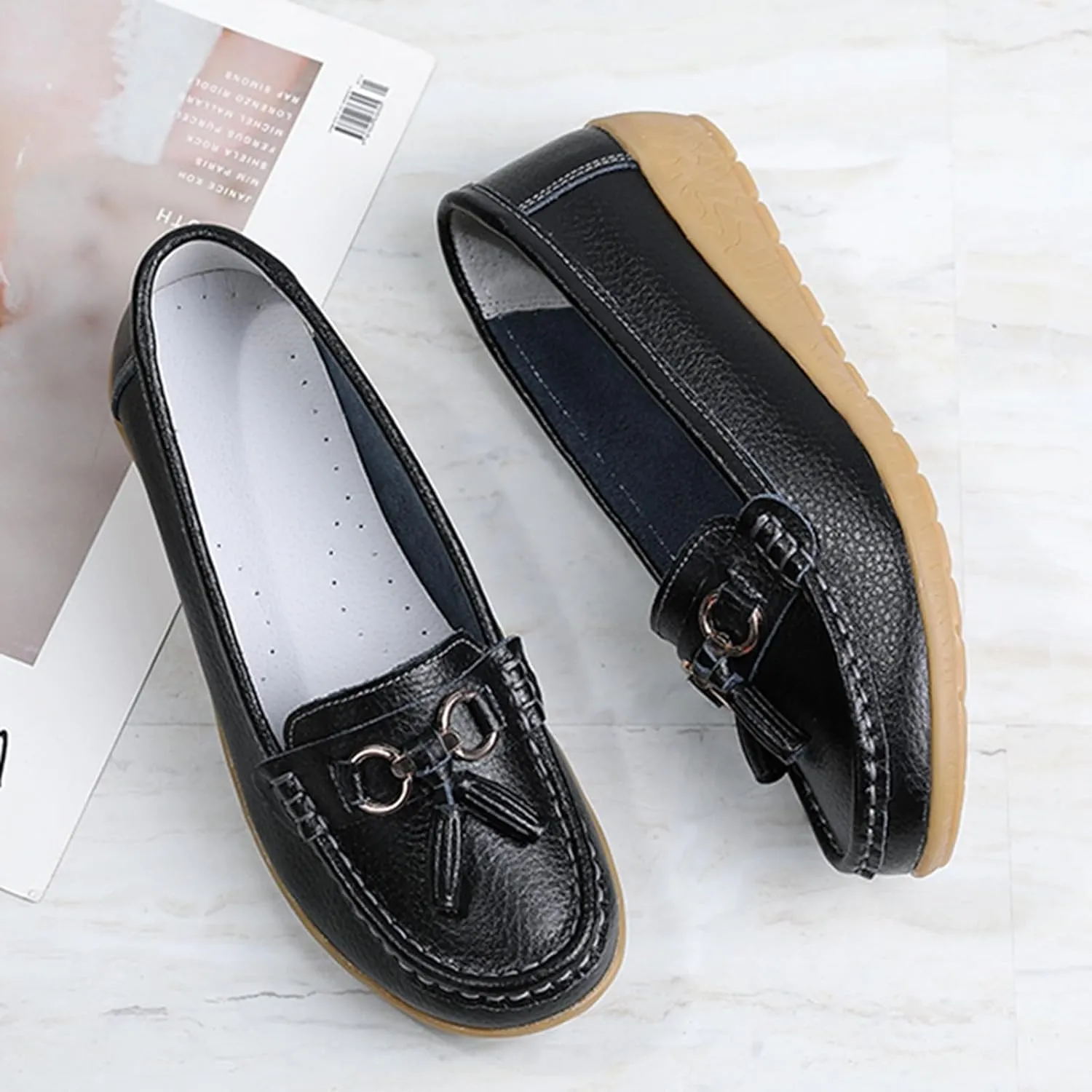 Womens Flats Shoes Comfortable Loafers Walking Shoes Slip On Work Shoes Comfort Work Shoes Dressy Office Shoes