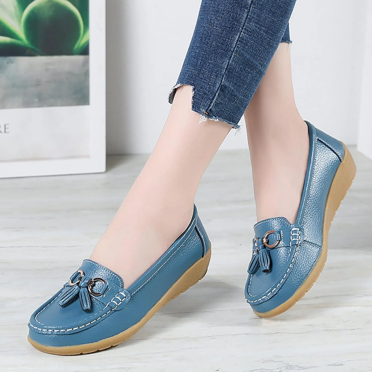 Womens Flats Shoes Comfortable Loafers Walking Shoes Slip On Work Shoes Comfort Work Shoes Dressy Office Shoes
