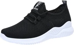 ZSpzx Comfy Sneakers for Women Arch Support Breathable Mesh Knit Air Cushioned Walking Shoes Non Slip Jogging Tennis Sneaker Lightweight Plantar Fasciitis Footwear for Gym Travel Daily Wear